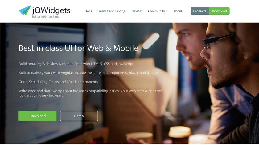 JQWidgets Landing Page