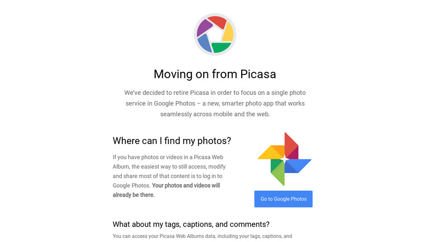 Picasa Landing Page