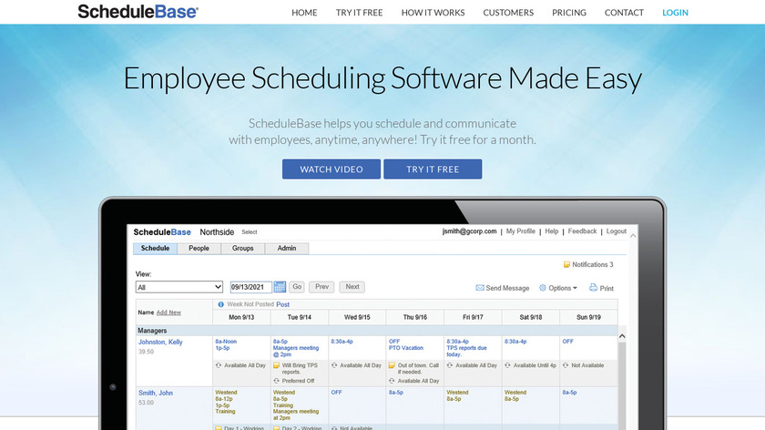 ScheduleBase Landing Page