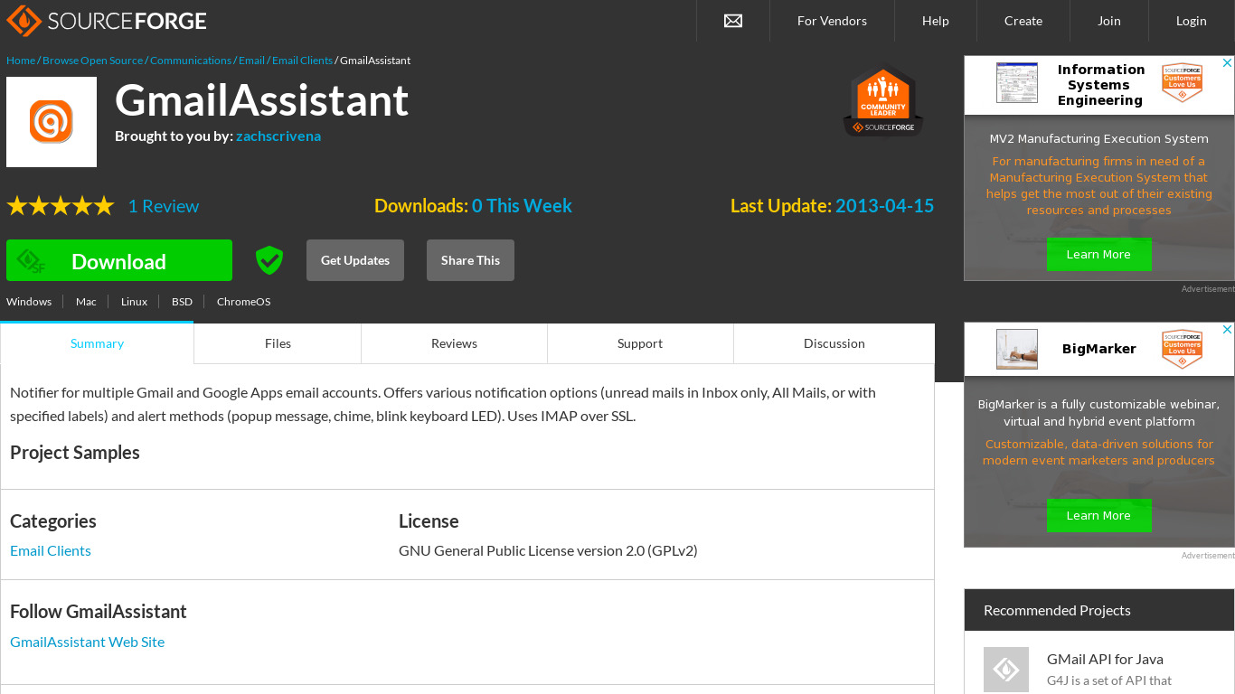 GmailAssistant Landing page