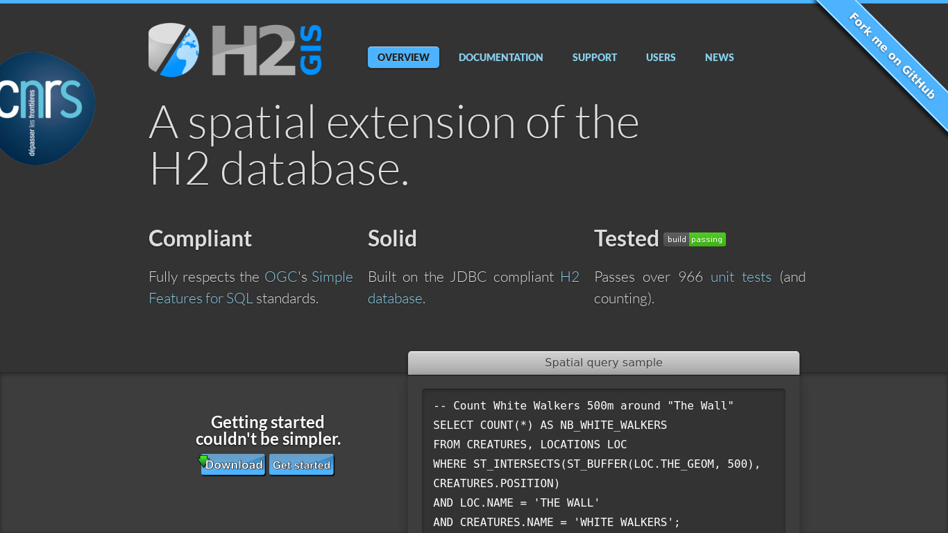 H2GIS Landing page