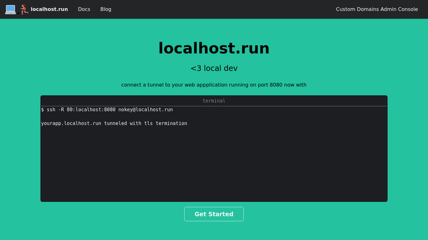 localhost.run Landing Page