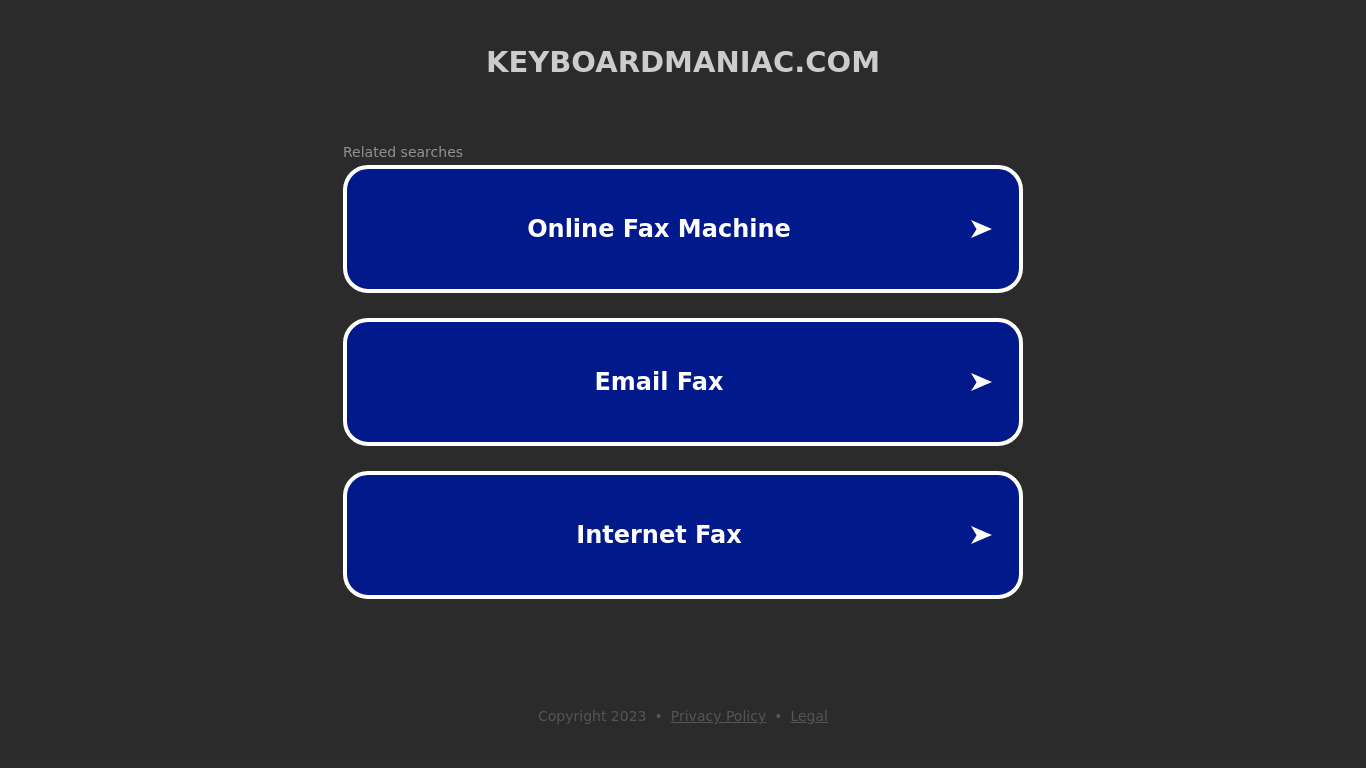 Keyboard Maniac Landing page