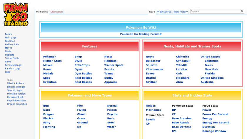 Pokemon Go Wiki Landing Page