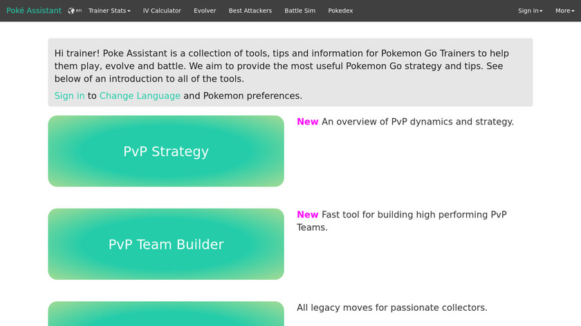 Poke Assistant Landing Page
