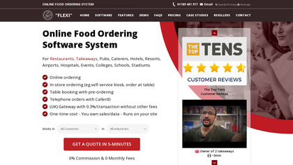 Flexi Food Ordering System screenshot