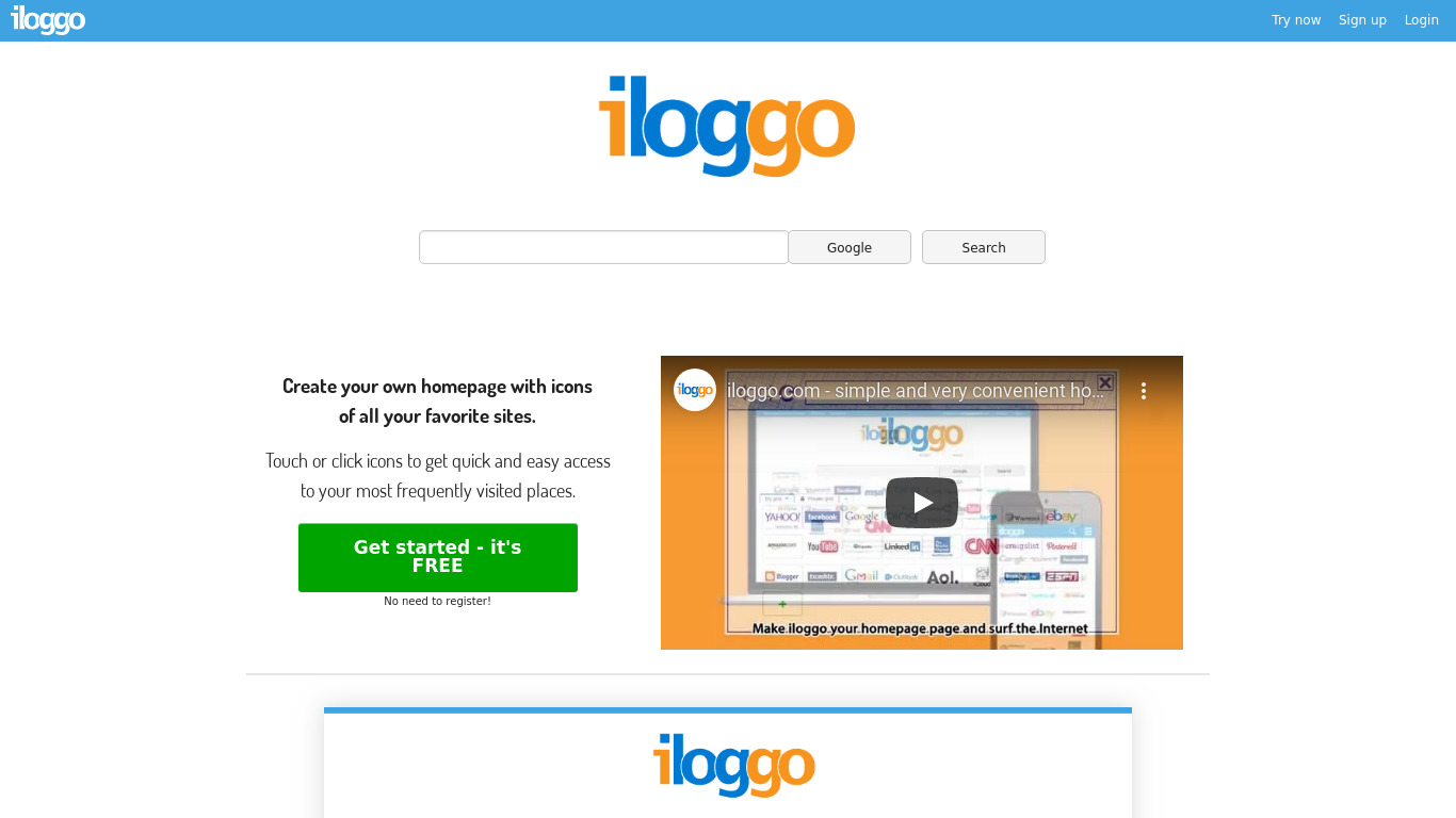 iloggo Landing page