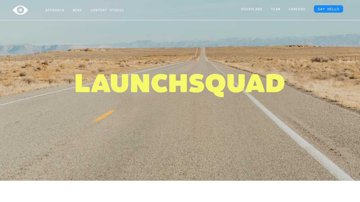 LaunchSquad Landing page