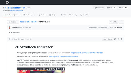 github.com HostsBlock Indicator image