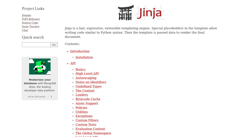 Jinja2 Landing Page