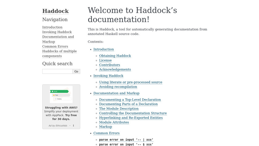 Haddock Landing Page