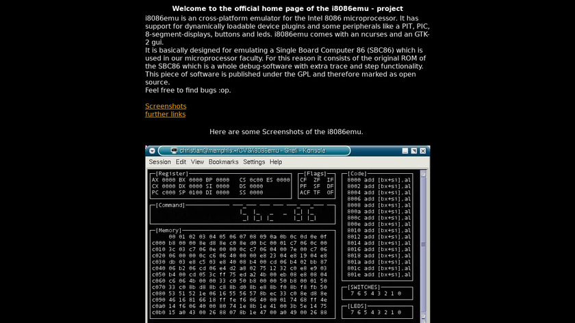 i8086emu Landing Page