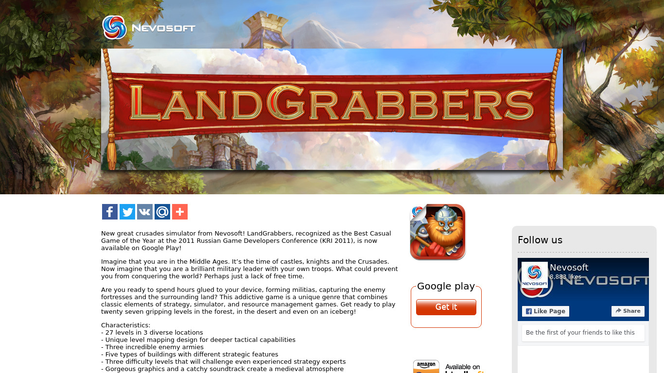LandGrabbers Landing page