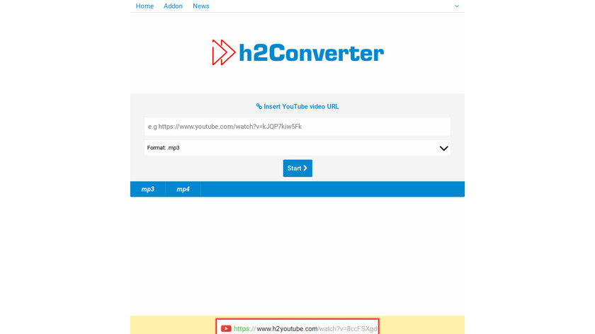 h2Converter.Com Landing Page