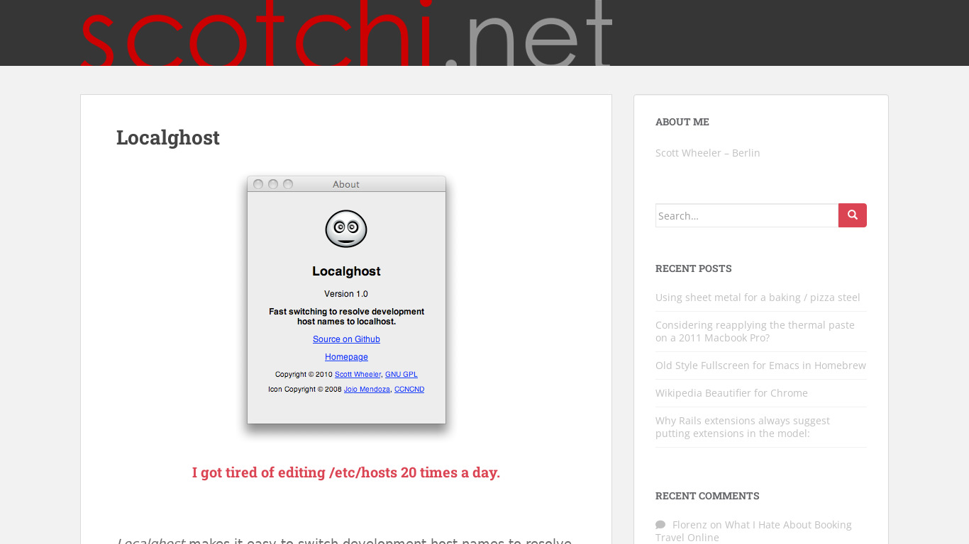 Localghost Landing page