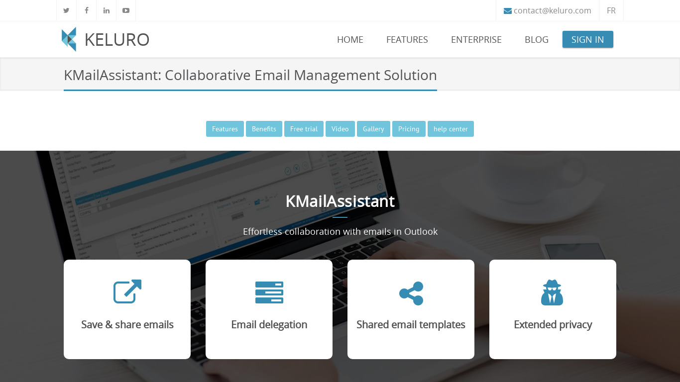 KMailAssistant Landing page