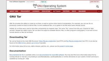 GNU tar image
