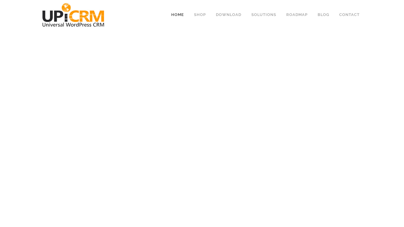 UpiCRM Landing page