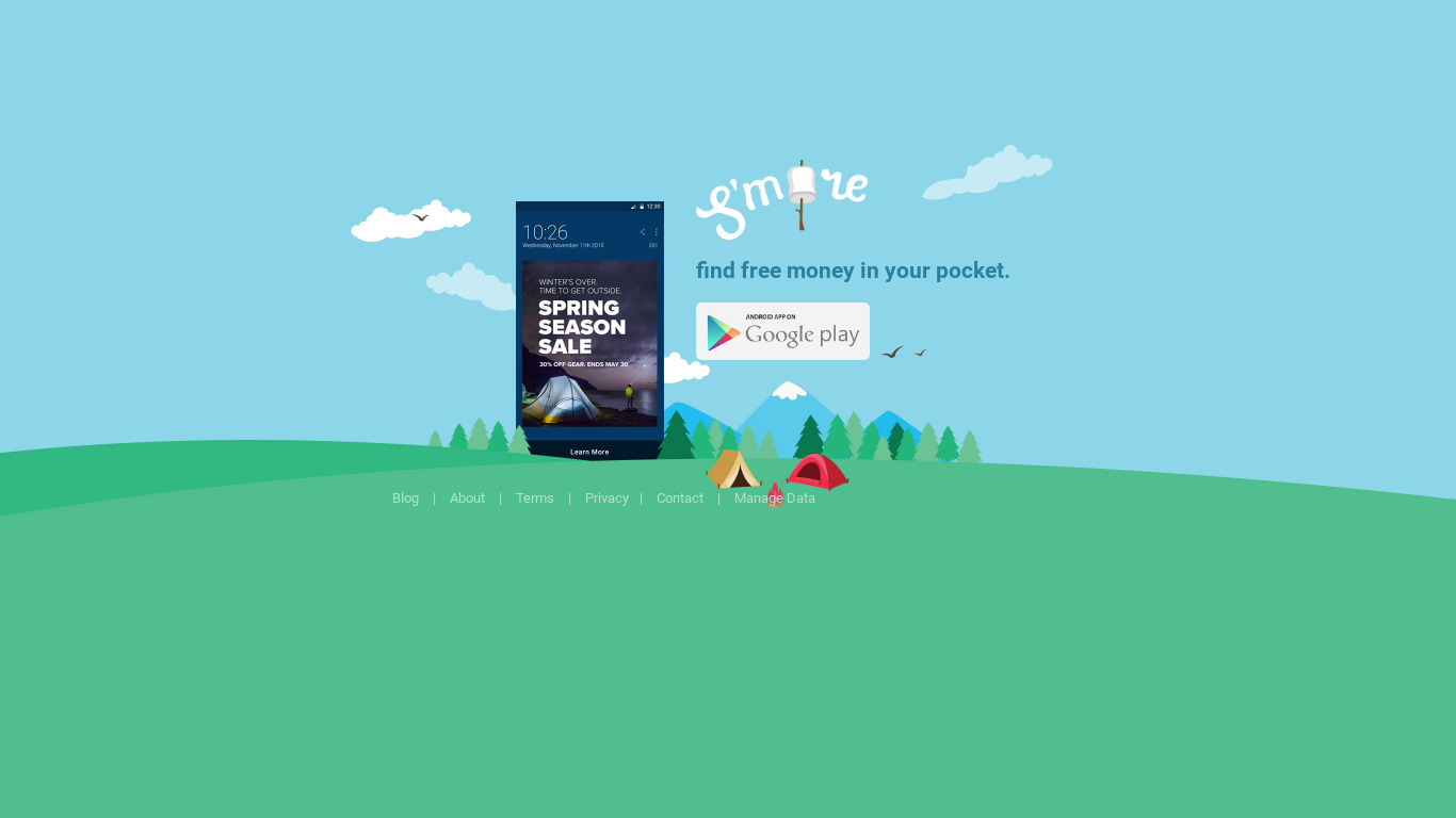 S'more Landing page