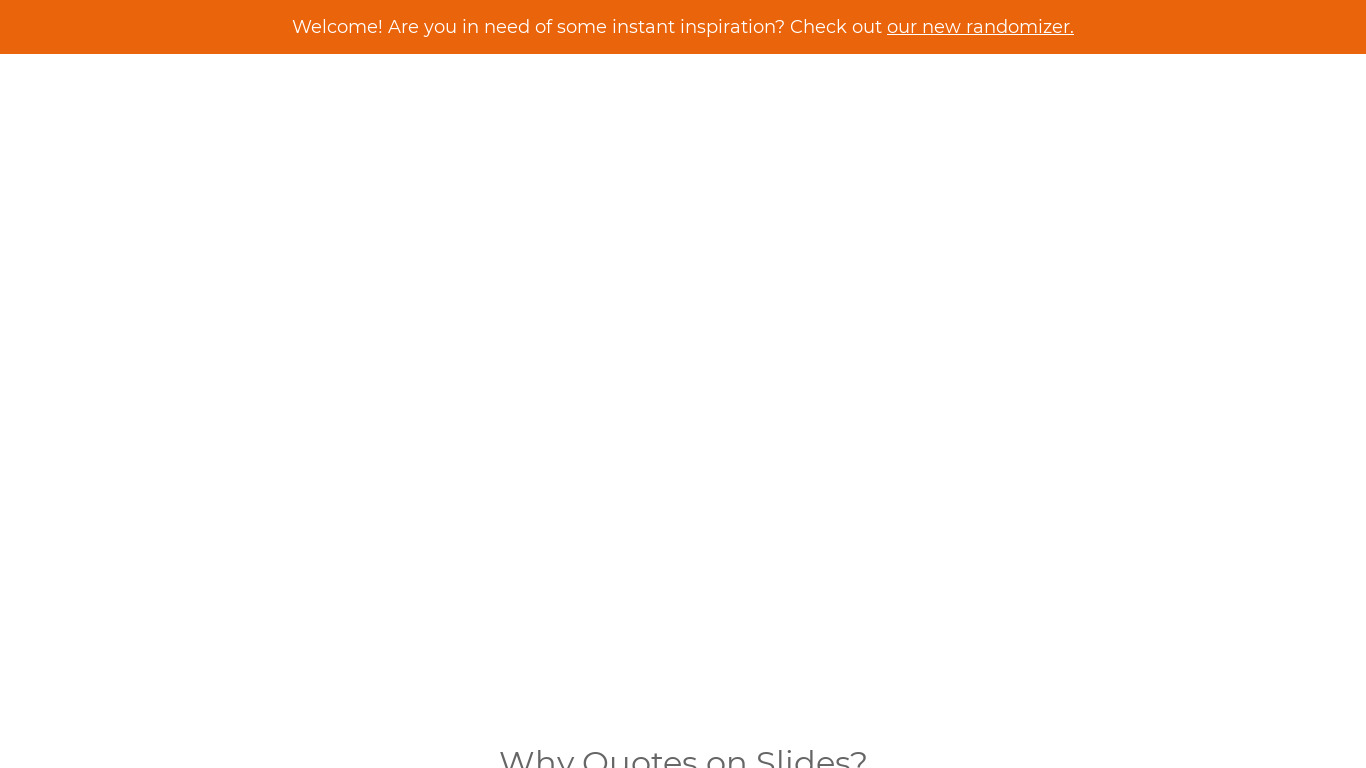 Quotes on Slides Landing page