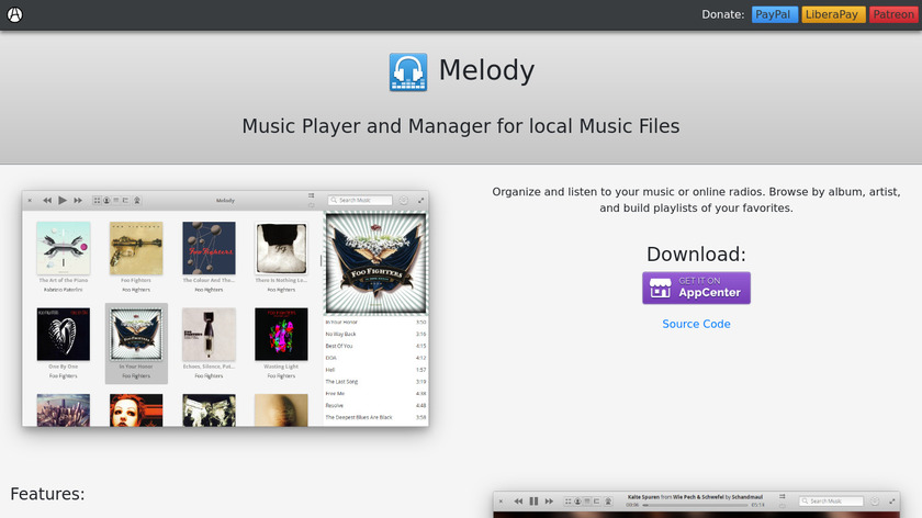Melody Landing Page