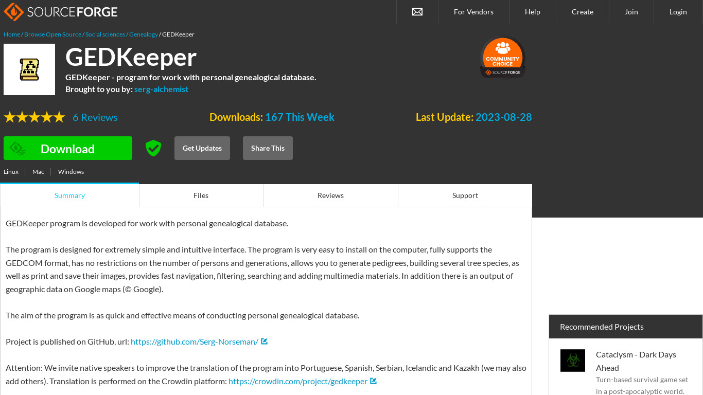 GEDKeeper Landing page