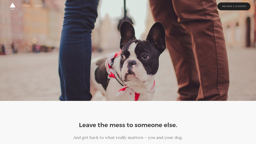 Pooper App Landing Page