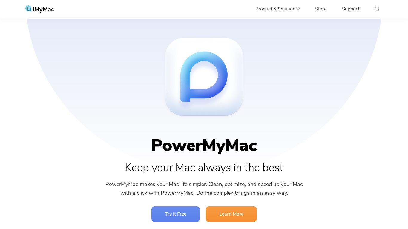 iMyMac - Cleaner Landing page