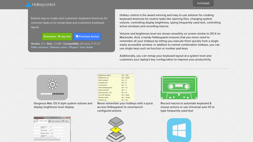 Hotkeycontrol Landing Page