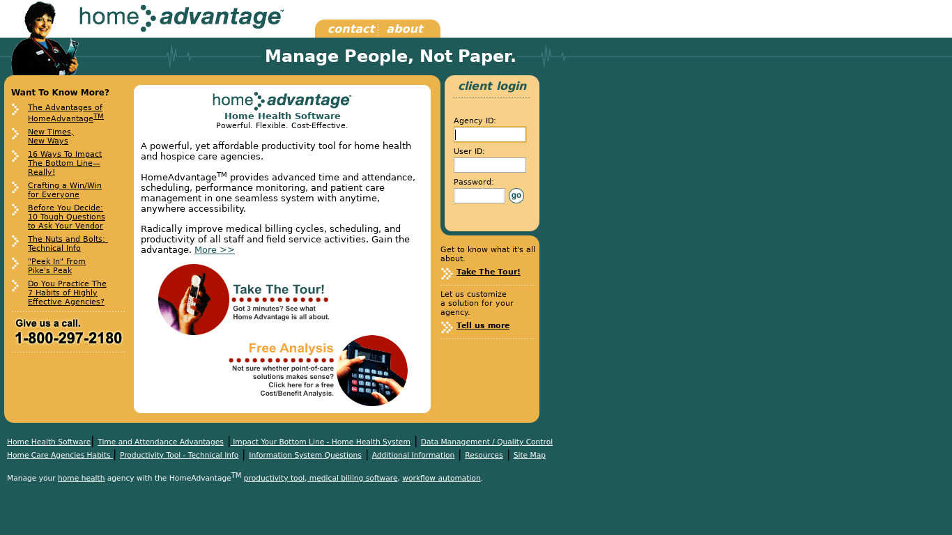 HomeAdvantage Landing page