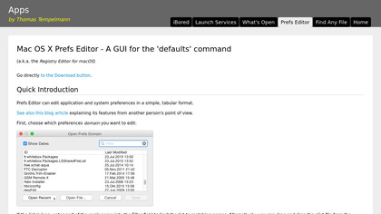 Mac OS X Prefs Editor image