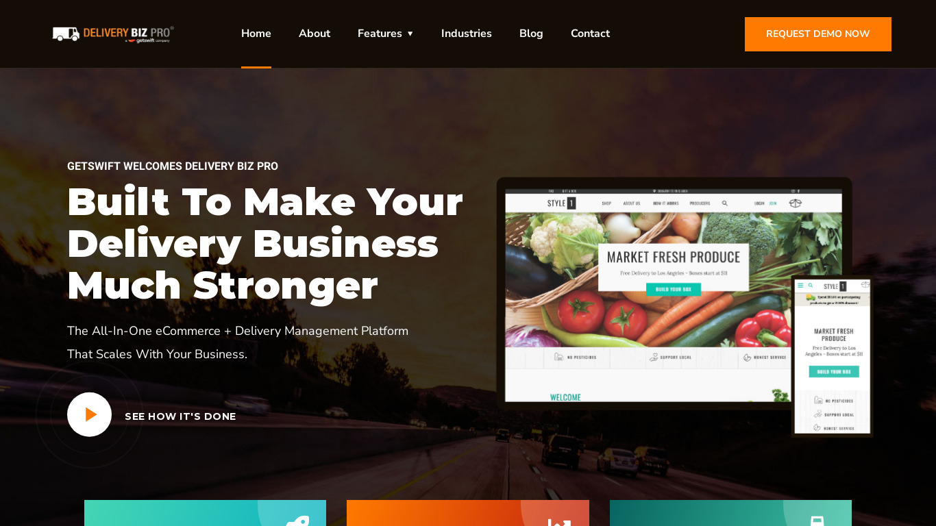 Delivery Biz Pro Landing page