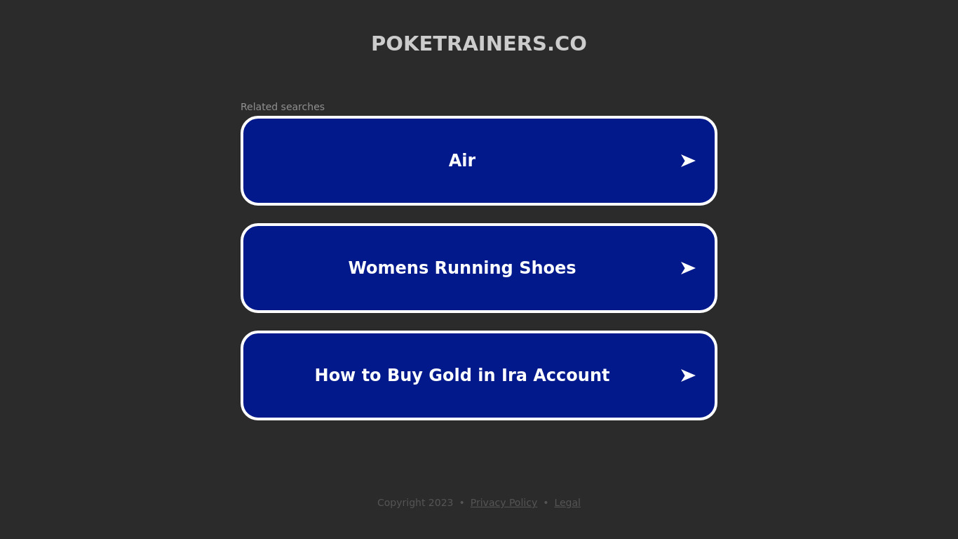 Poke Trainers Landing page