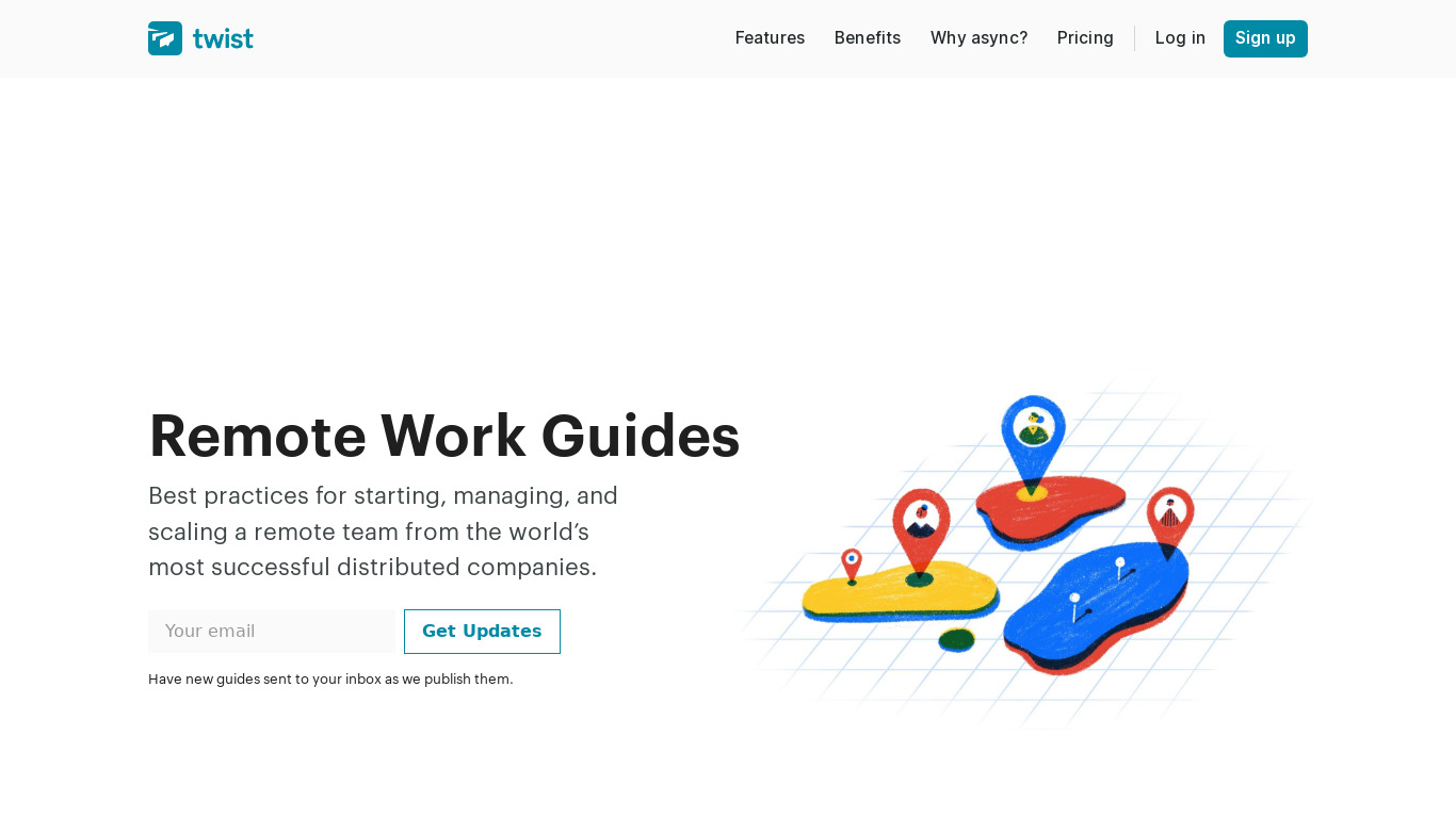 Twist Remote Work Guides Landing page