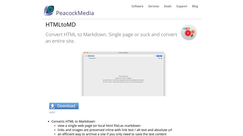 HTMLtoMD Landing Page