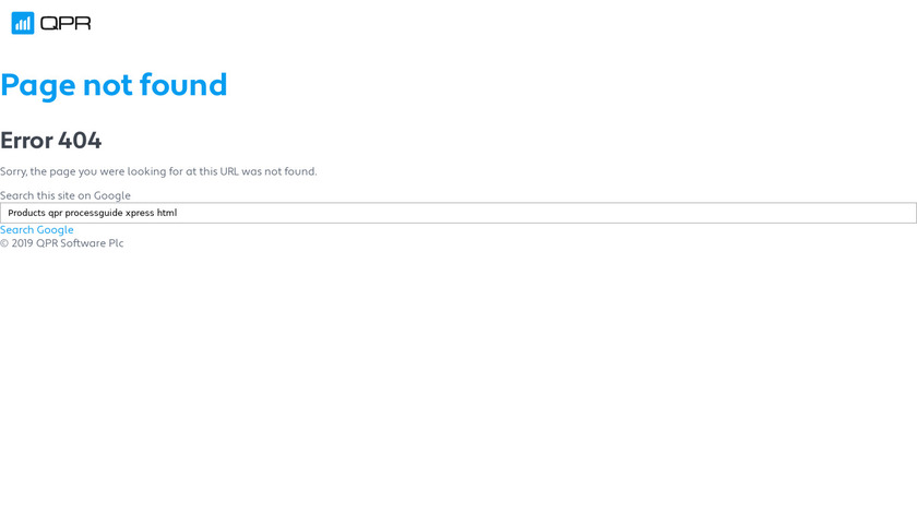 QPR ProcessGuide Xpress Landing Page