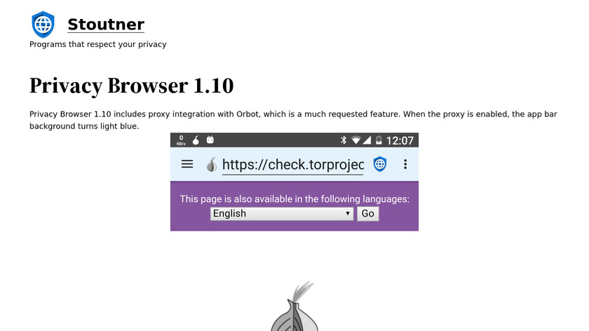 Privacy Browser Landing Page