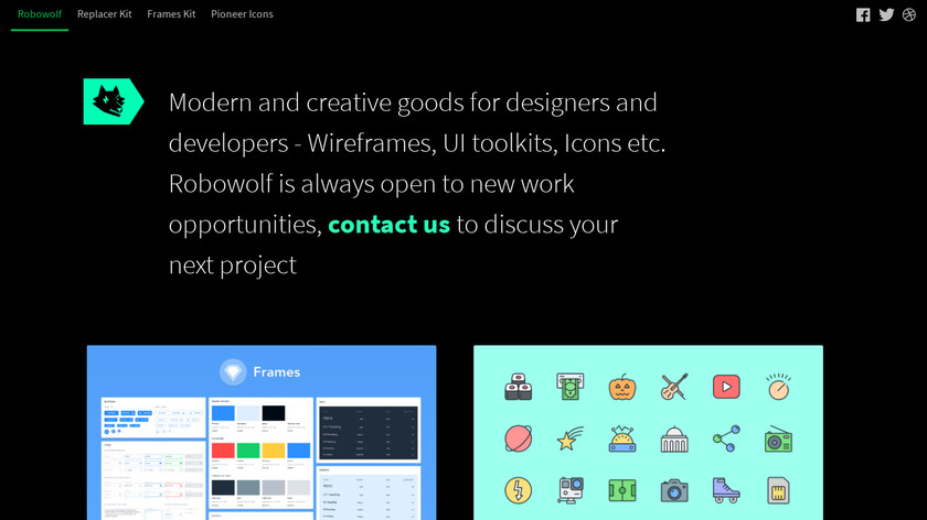 Pioneer Icons Landing Page