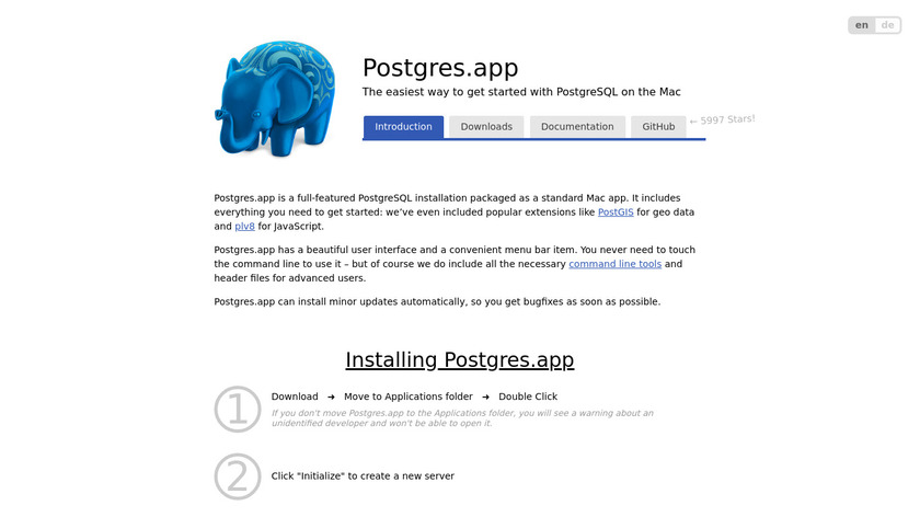 Postgres.app Landing Page