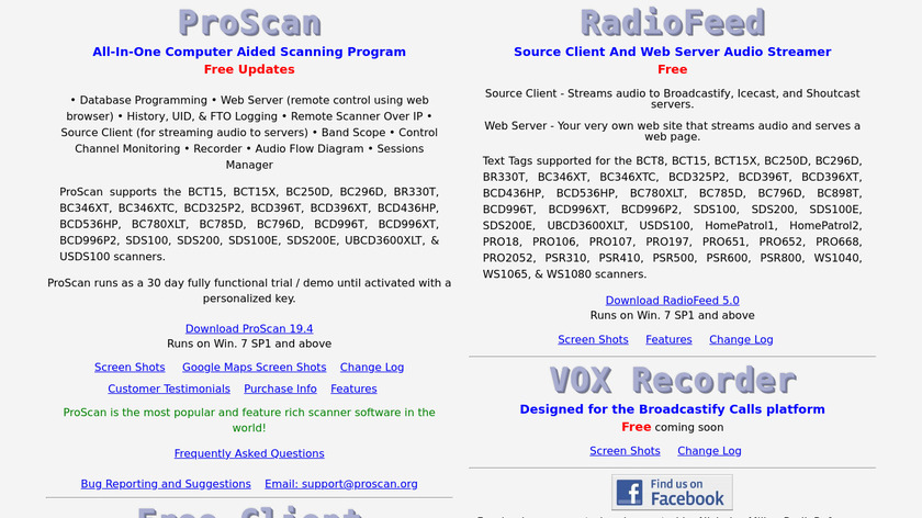 ProScan Landing Page