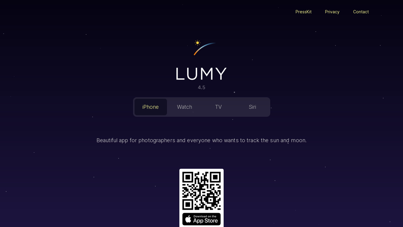 Lumy Landing page
