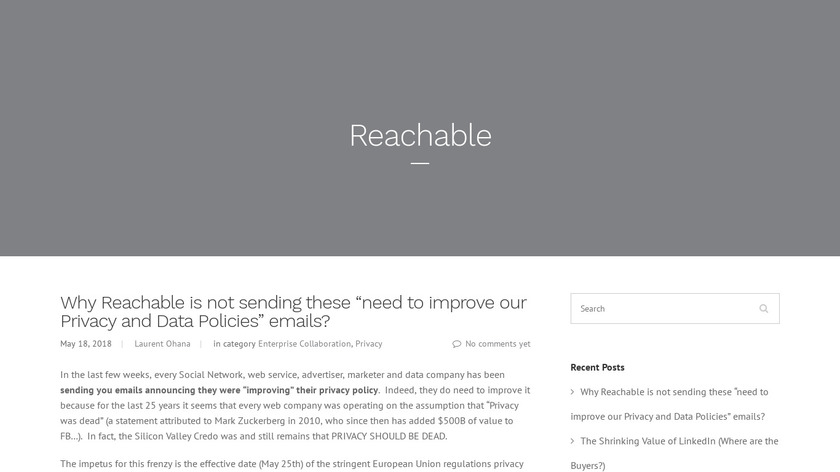 Reachable Landing Page