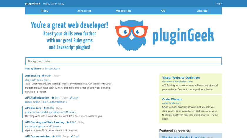 pluginGeek Landing Page