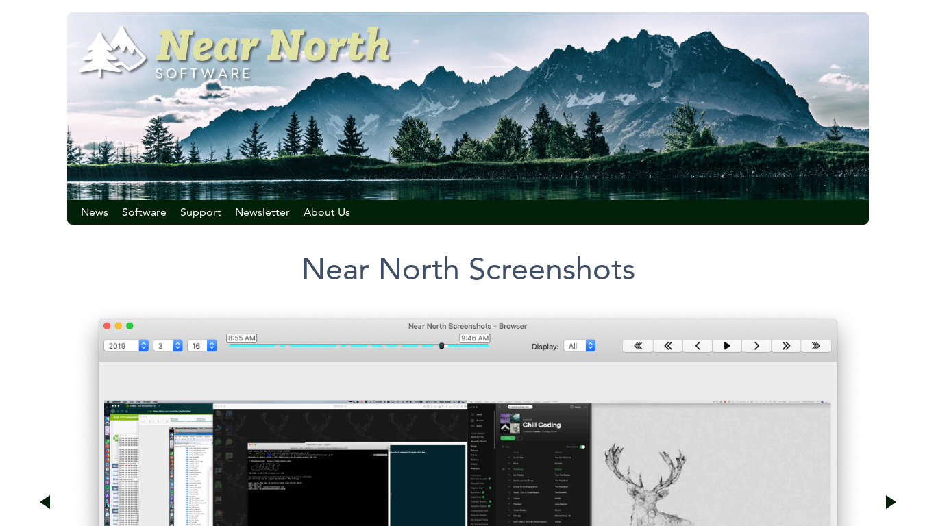 Near North Screenshots Landing page