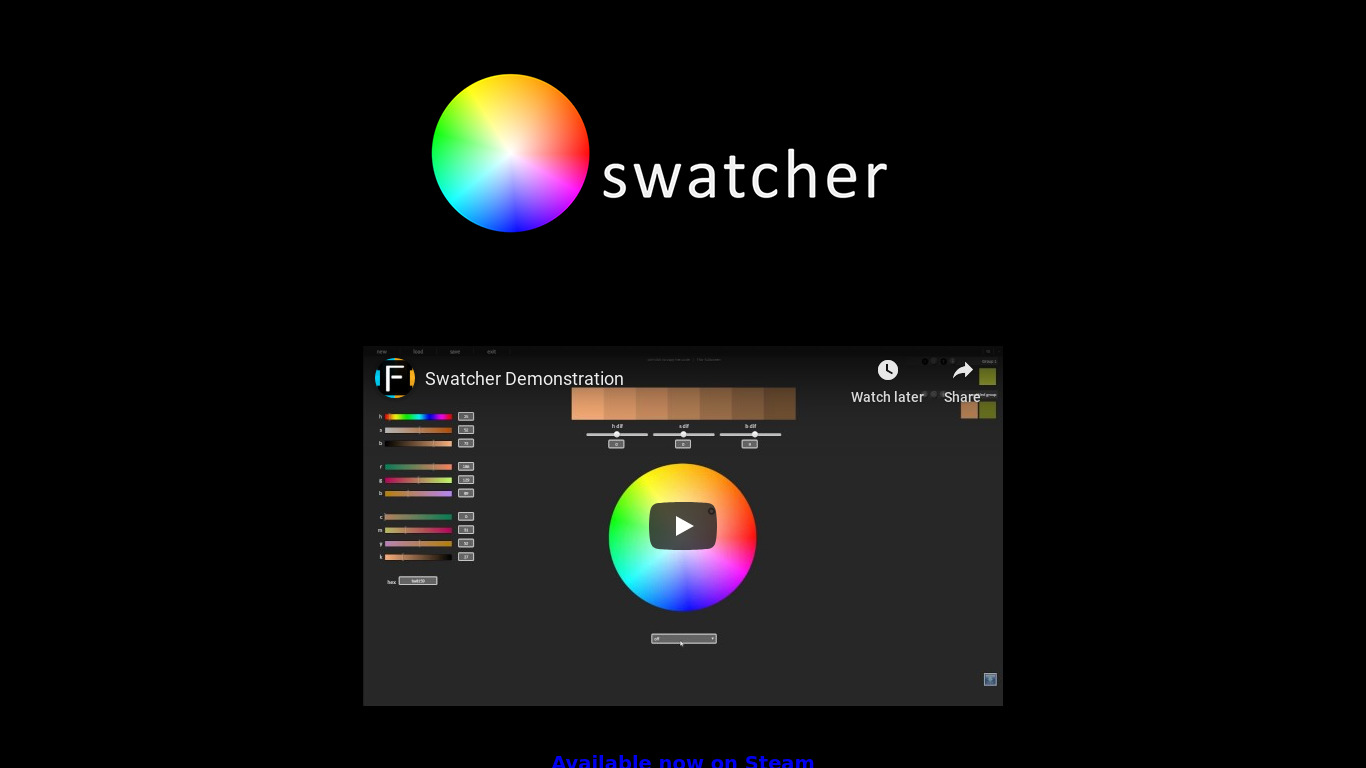 Swatcher Landing page