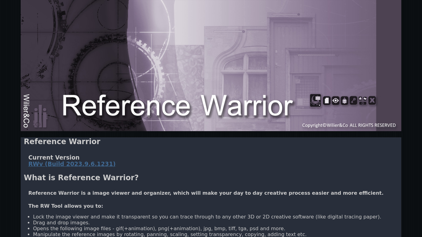 Reference Warrior Landing page