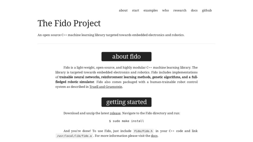 Fido Landing Page