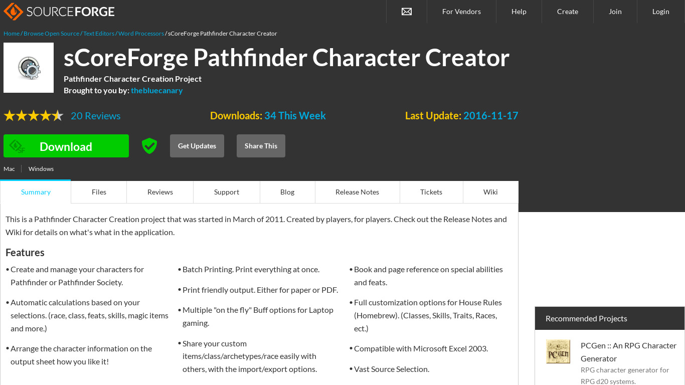sCoreForge Landing page