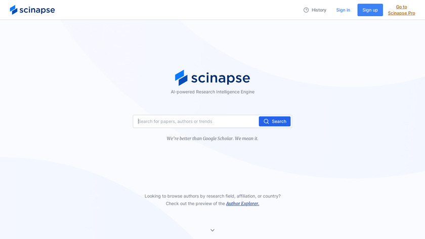 Scinapse Landing Page