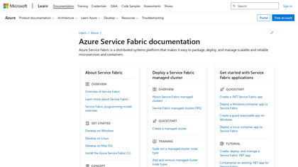 Service Fabric screenshot